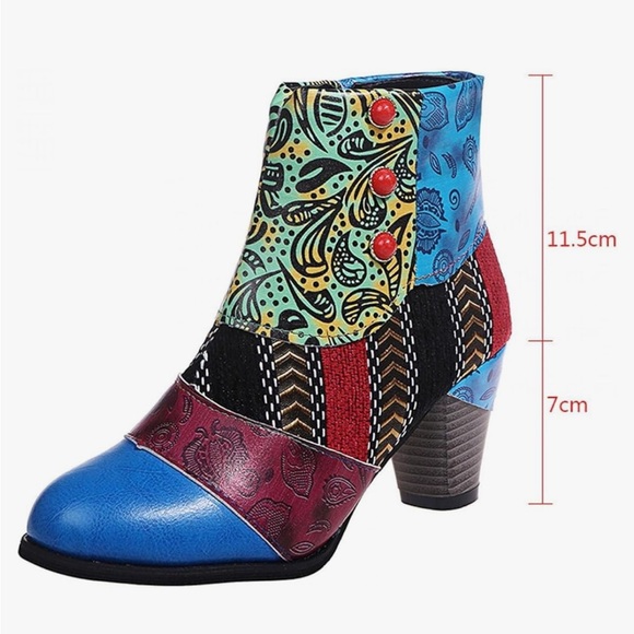 Multicolor rainbow ankle boots - Picture 4 of 7